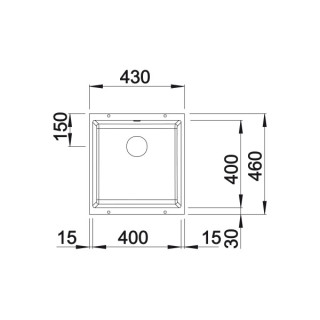 Blanco Subline 400-U bez korka automatycznego, z korkiem INFINO czarny - sanitbuy.pl
