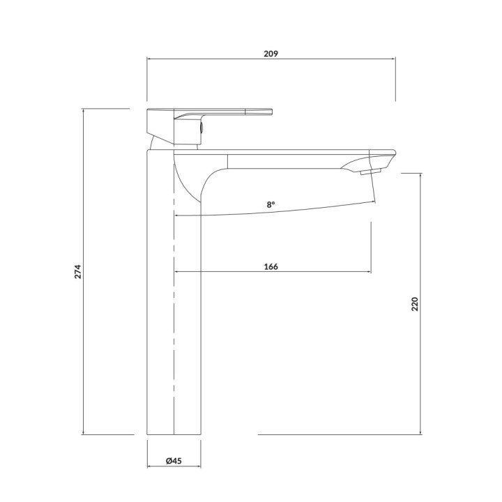 Bateria wannowa-natryskowa Cersanit Crea, natynkowa, 2 wyjścia wody, chrom