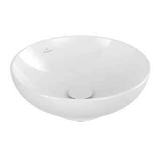 Umywalka nablatowa Villeroy & Boch Loop & Friends, okrągła, 42cm, z przelewem, Weiss Alpin