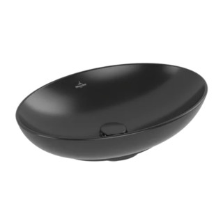 Umywalka nablatowa Villeroy & Boch Loop & Friends, 56x38cm, z przelewem, Ebony CeramicPlus
