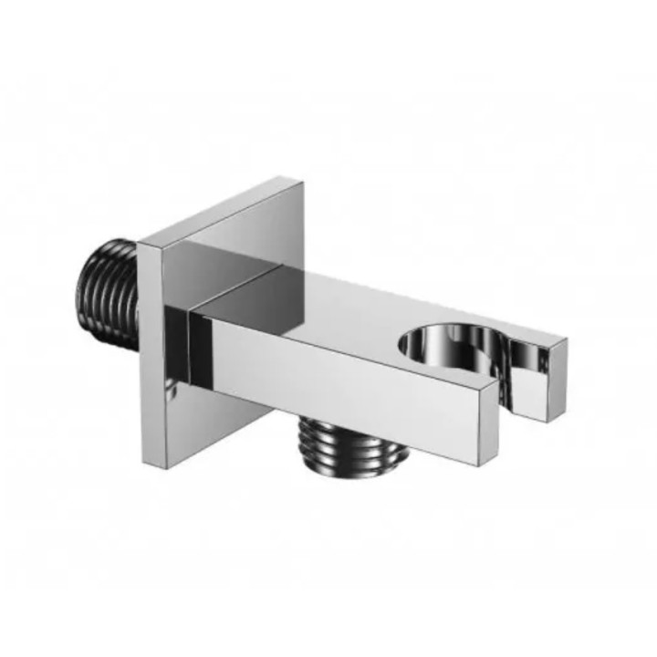 Mocowanie słuchawki z przyłączem wody Excellent, kwadratowe, chrom