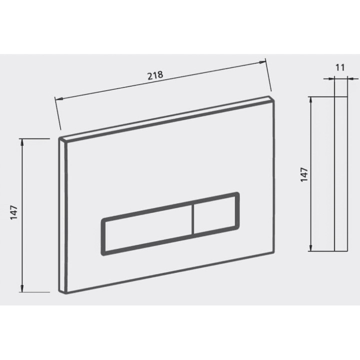 Przycisk spłukujący Jomo Exclisive 2.0, czarny mat