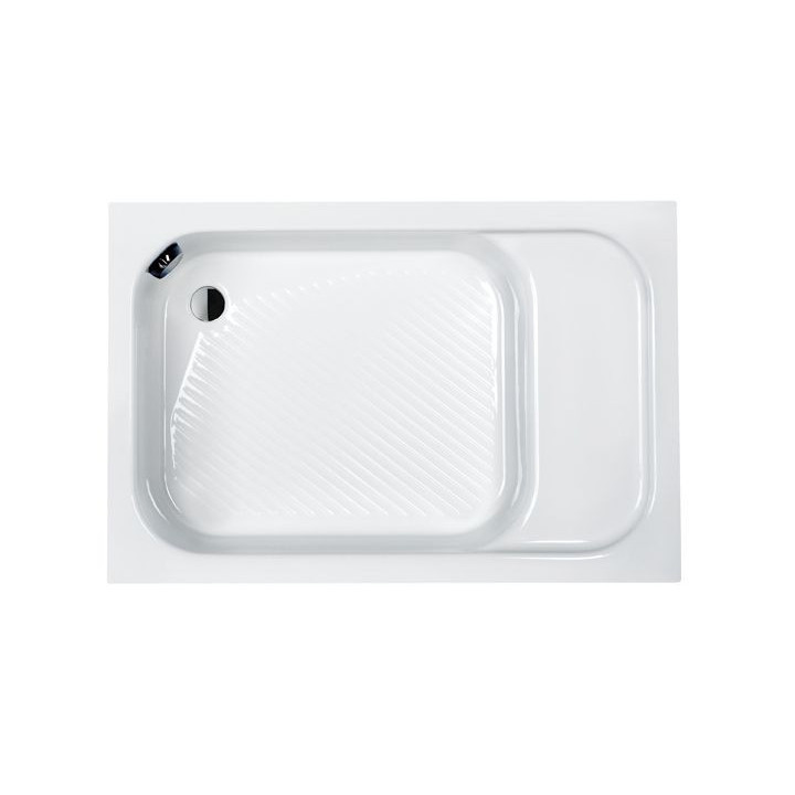 Brodzik prostokątny Sanplast Classic B/CL 80x120x15+STB biew, 80x120cm, akrylowy, biały