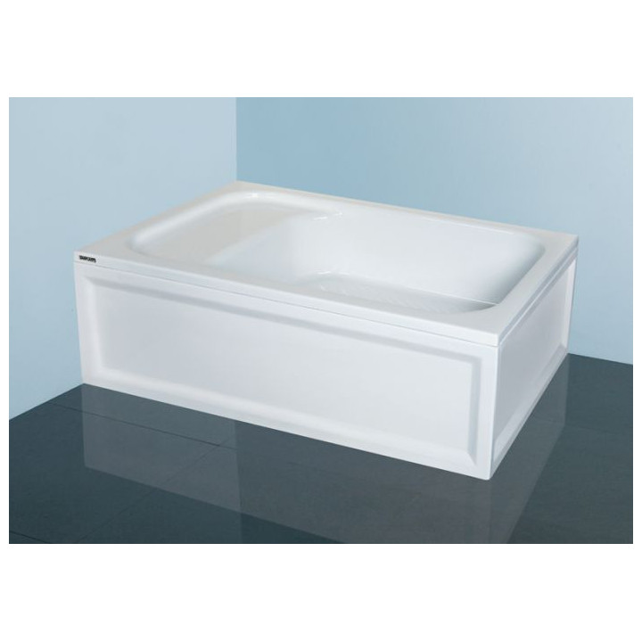 Brodzik prostokątny Sanplast Classic B/CL 80x120x15+STB biew, 80x120cm, akrylowy, biały