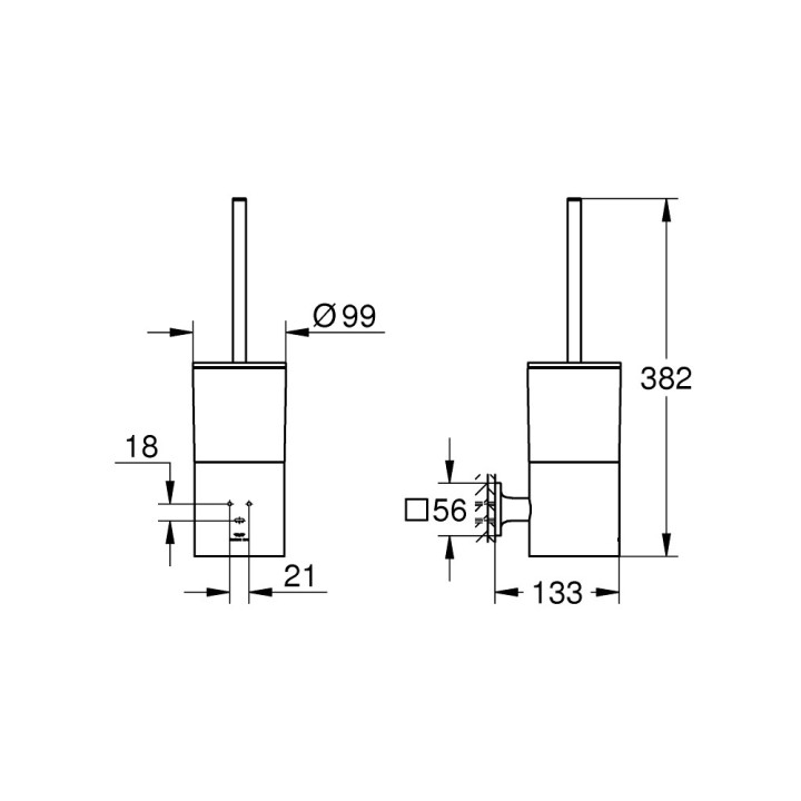 Uchwyt na zapasowy papier Grohe Allure, bez pokrywy, chrom