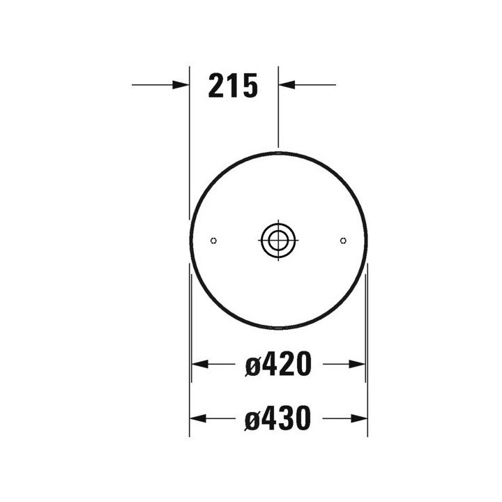 Umywalka Duravit Cape Cod stawiana na blat 48 cm z WonderGliss