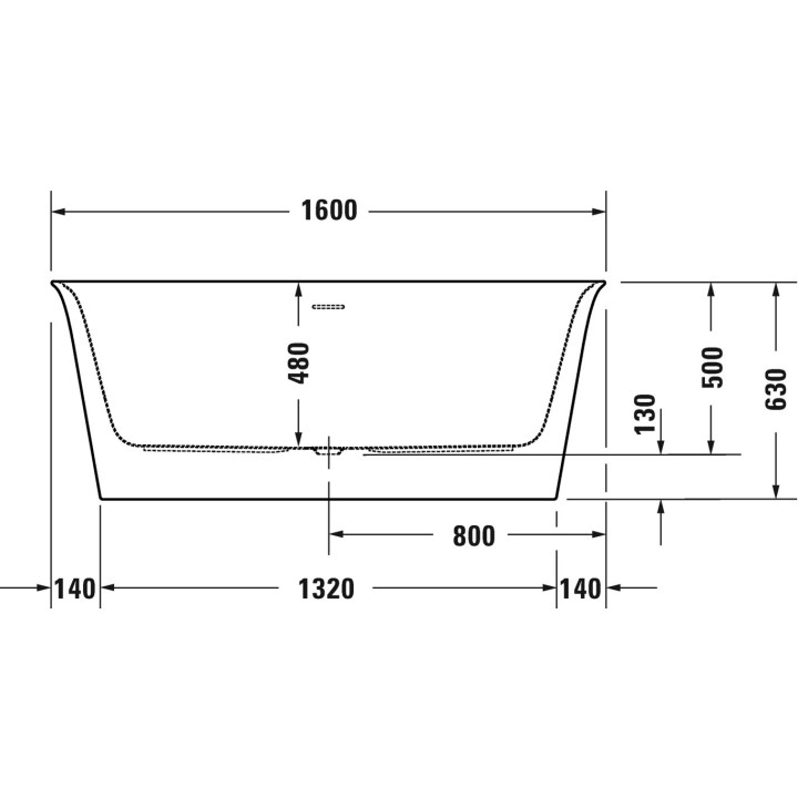 Wanna wolnostojąca Duravit LUV, 180x85cm, biała