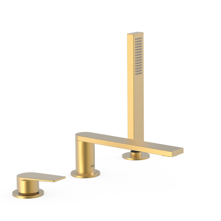 Bateria wannowo-prysznicowa Tres Project 3-otworowa czarny mat 