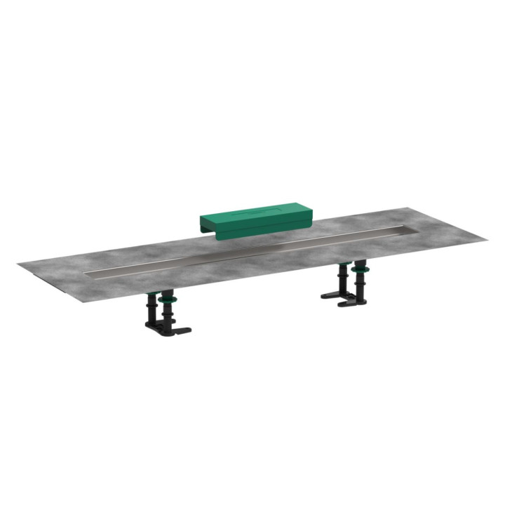 Odpływ liniowy Hansgrohe RainDrain Match, 70 cm, ze stelażem o regulowanej wysokości - chrom