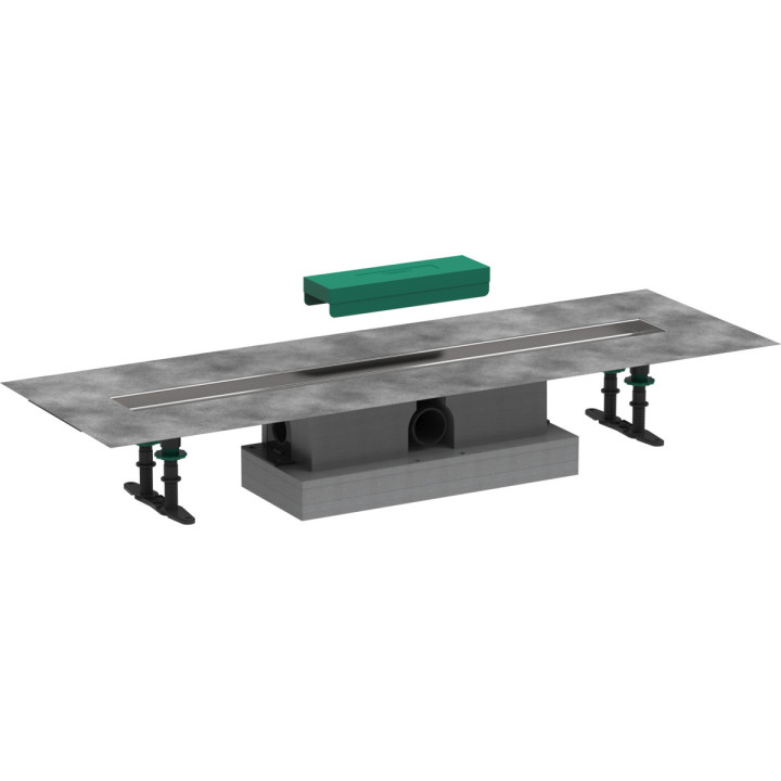 Kompletny zestaw do montażu standardowego Hansgrohe uBox universal, 70 cm, do odpływu liniowego do wyłożenia płytkami