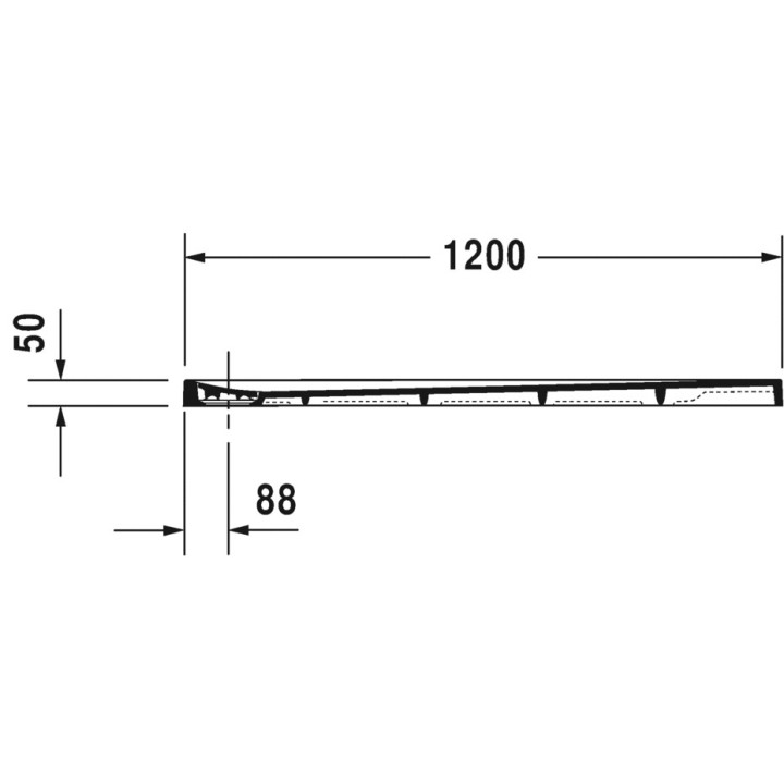 Brodzik prostokątny Duravit Stonetto 120 x 100 x 5 cm - biały