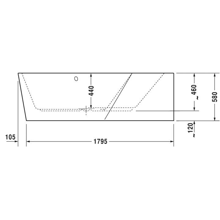 Wanna narożna Duravit Paiova 5, 190x140cm, prawa, akrylowa, bezszwowa obudowa, biały alpin