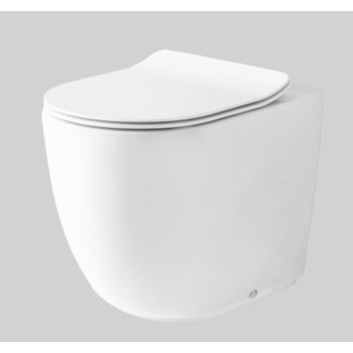 Miska stojąca przyścienna Artceram File 2.0, 53x37cm, Rimless, bez rantu spłukującego, brown matera