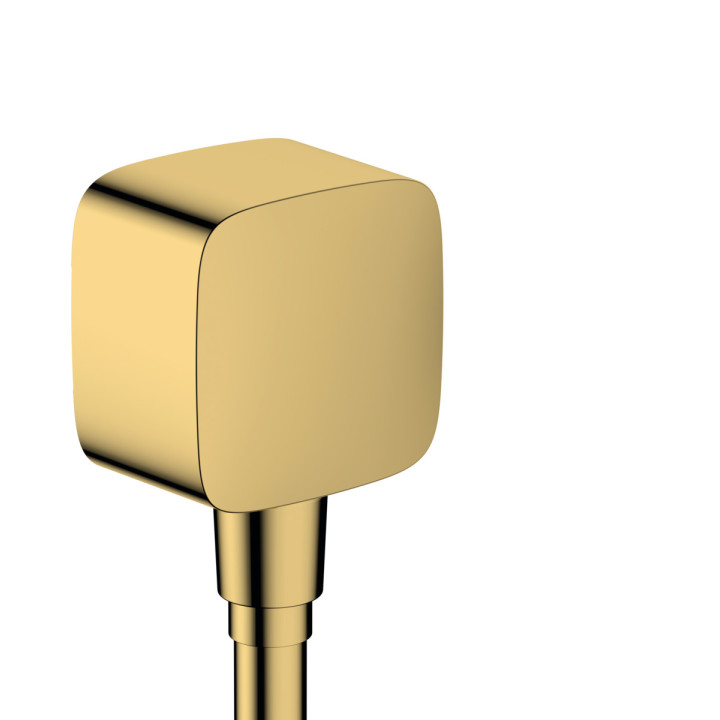 Przyłącze kątowe Hansgrohe FixFit, z zaworem zwrotnym, czarny mat