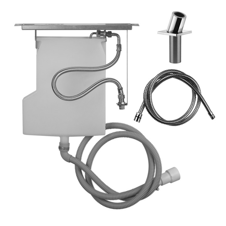 System odprowadzania słuchawki prysznicowej na brzeg wanny Gessi Rilievo, warm bronze brushed PVD