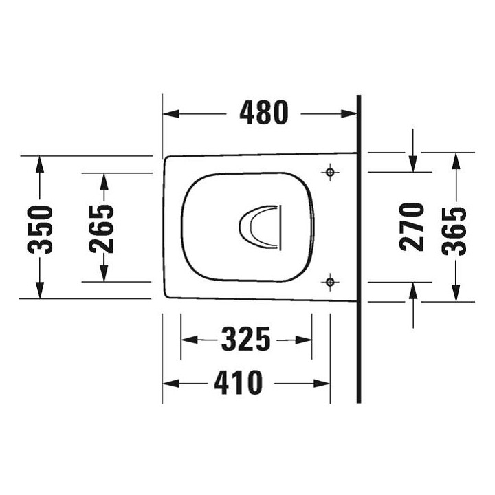 Miska wisząca WC Duravit ME by Starck Compact, 48x36cm, Rimless, bez rantu, mocowanie Durafix, biała