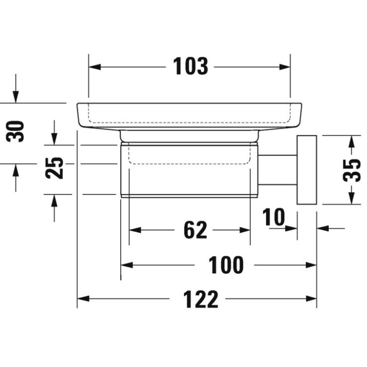 Mydelniczka Duravit D-Code lewa