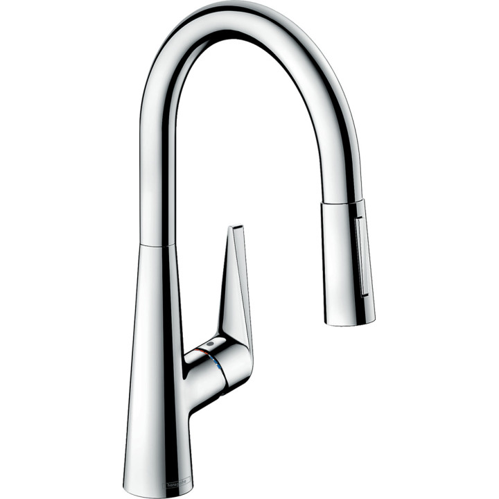 Bateria kuchenna Hansgrohe Talis M54, jednouchwytowa, wysokość 435mm, wyciągana wylewka, 1jet, sBox, chrom