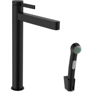 Bateria umywalkowa Hansgrohe Finoris, stojąca, wysokość 182mm, z główką Bidette i wężem 160cm, chrom