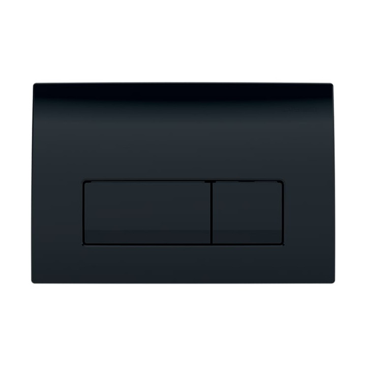 Przycisk uruchamiający Geberit Sigma50, spłukiwanie dwudzielne, szkło, czarny/czerwone złoto