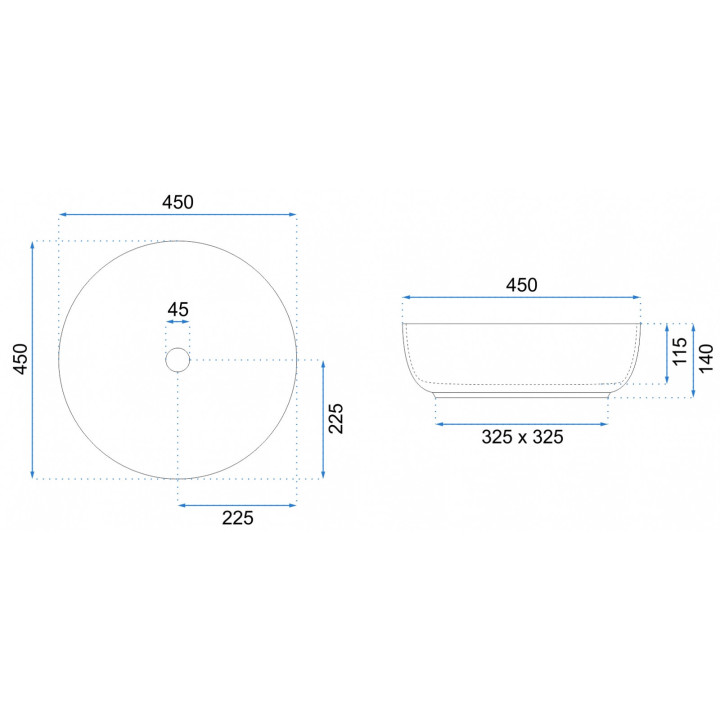 Umywalka REA Carola Slim 51x39x13,5 cm