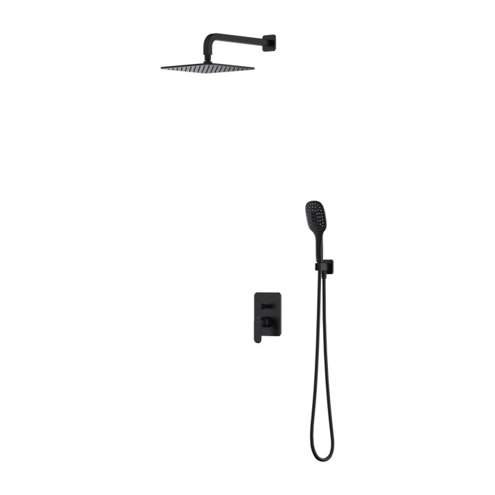 System prysznicowy Omnires Sacramento, natynkowy, 2 wyjścia wody, deszczownica 25x25cm, słuchawka 3-funkcyjna, chrom