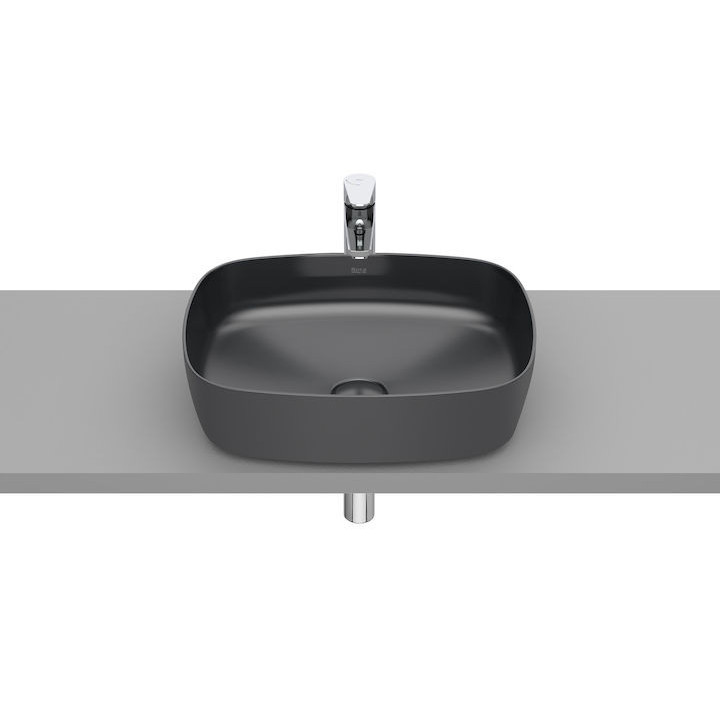 Roca Inspira Soft umywalka 50x37 cm prostokątna nablatowa biała Maxi Clean 