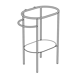 Stelaż pod umywalkę Globo Opi, 65x42cm, z wieszakiem na ręcznik