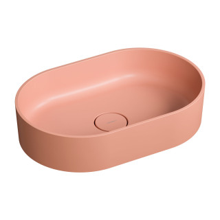 Umywalka nablatowa Omnires Shell M+, 60x35cm, bez przelewu, biały połysk