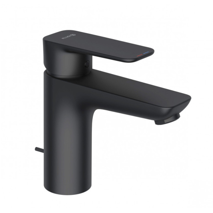 Bateria umywalkowa Kludi Pure&Style, stojąca, wysokość 135mm, bez zestawu odpływowego, czarny mat