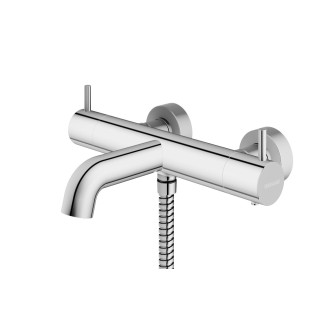 Bateria wannowa Kohlman Axel, natynkowa, wylewka 205mm, 2 wyjścia wody, chrom