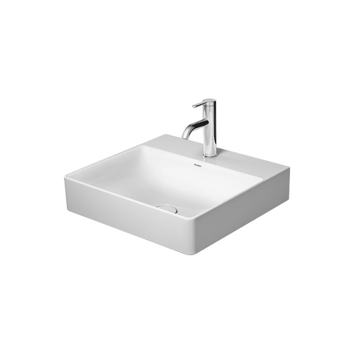 Umywalka meblowa szlifowana Duravit DuraSquare, 80x47, bez otworu na baterię, biała
