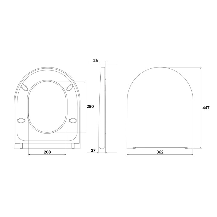 Deska sedesowa Cersanit Larga Square Slim Wrap, wolnoopadająca, szybkie wypinanie, biały