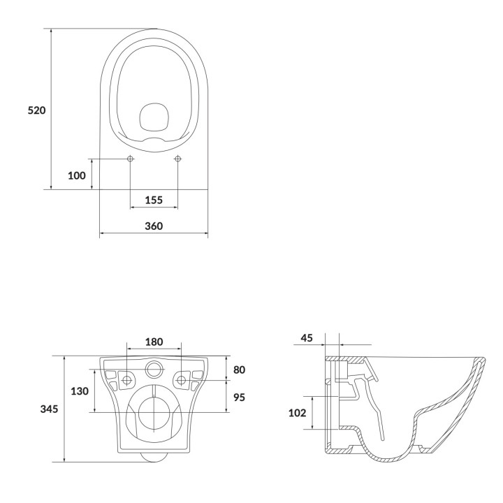 Deska sedesowa Cersanit Larga Oval Slim Wrap, wolnoopadająca, szybkie wypinanie, biały