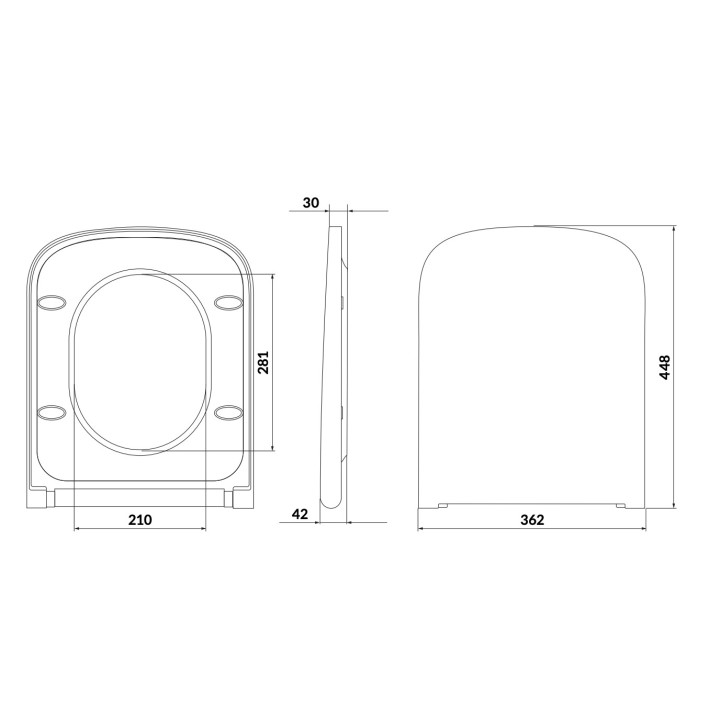 Set B331 miska wisząca Cersanit Larga Oval z deską Slim Wrap, 52x36cm, CleanOn, biały
