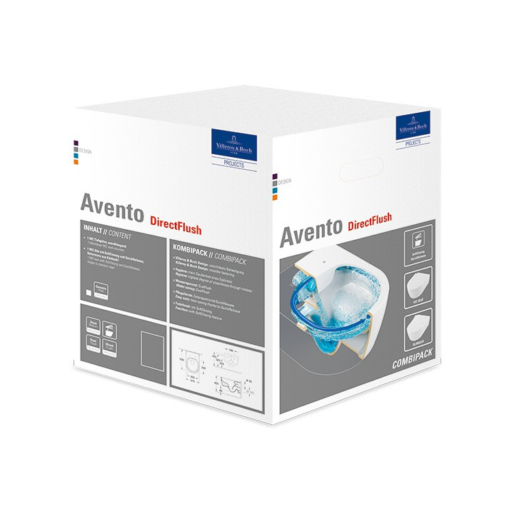 Combi Pack WC Villeroy & Boch Avento biały Alpin CeramicPlus- sanitbuy.pl