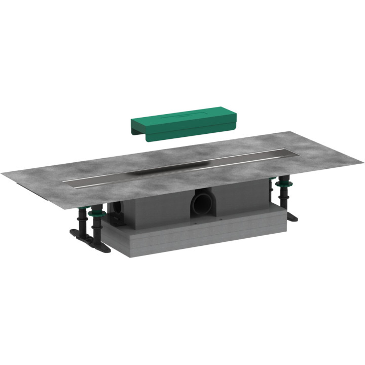 Kompletny zestaw do montażu standardowego Hansgrohe uBox universal, 70 cm, do odpływu liniowego do wyłożenia płytkami