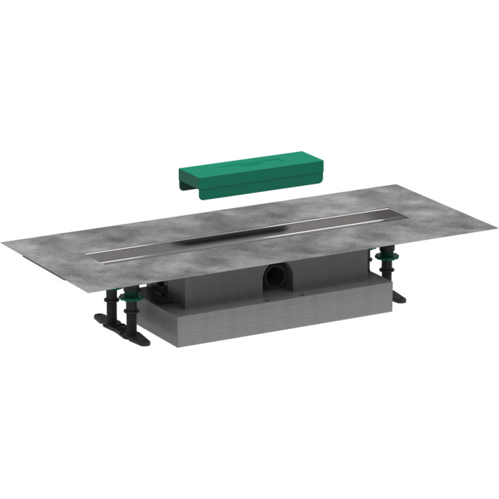 Kompletny zestaw do montażu standardowego Hansgrohe uBox universal, 60 cm, do odpływu liniowego do wyłożenia płytkami