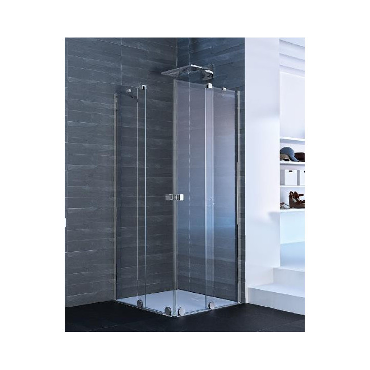 Drzwi suwane Huppe Xtensa Pure Walk-In 1201 - 1400 mm, prawe, 1-częściowe, el. stały, przezroczyste Anti-Plaque - Black Edition