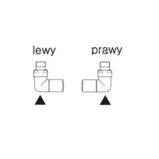 Zawór Terma regulacyjny trójosiowy, LEWY, chrom- sanitbuy.pl