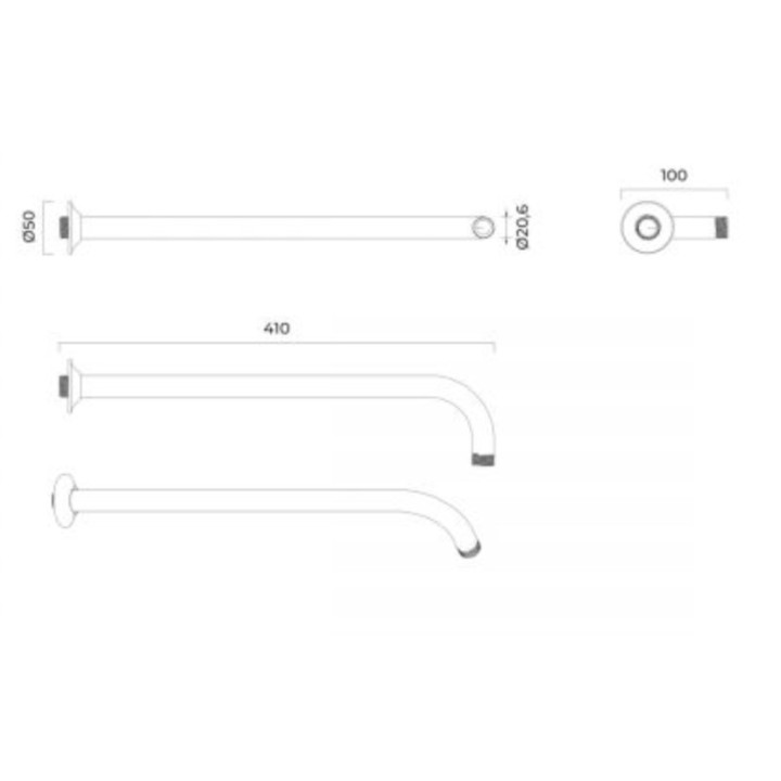 Deszczownica Oltens Vindel, okrągła, 30cm, złoty