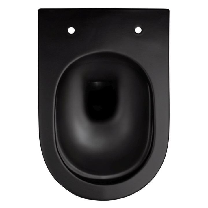 Miska wisząca WC Oltens Hamnes, 52x35,5cm, PureRim, powłoka SmartClean, czarny mat