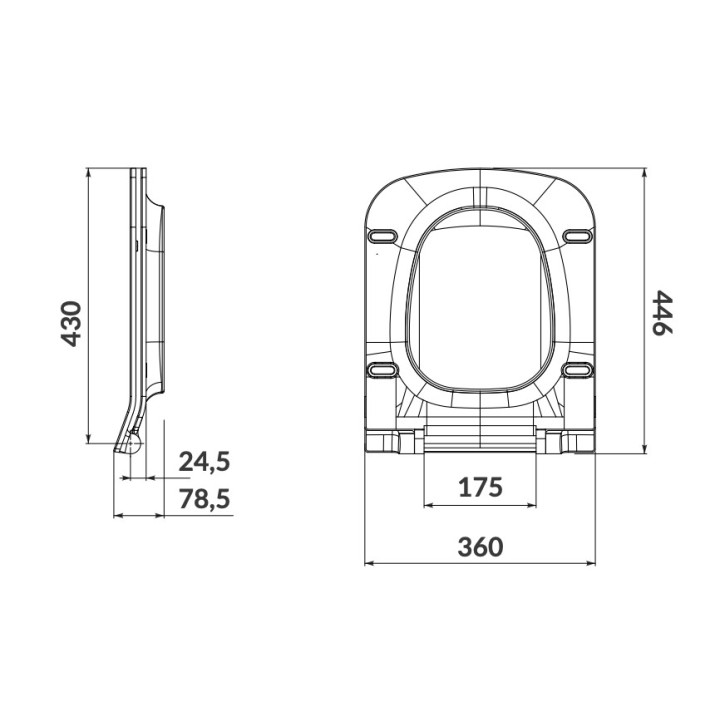 Set B245, miska wisząca WC Cersanit Virgo, 56x36cm, CleanOn, z deską slim wolnoopadającą, biały