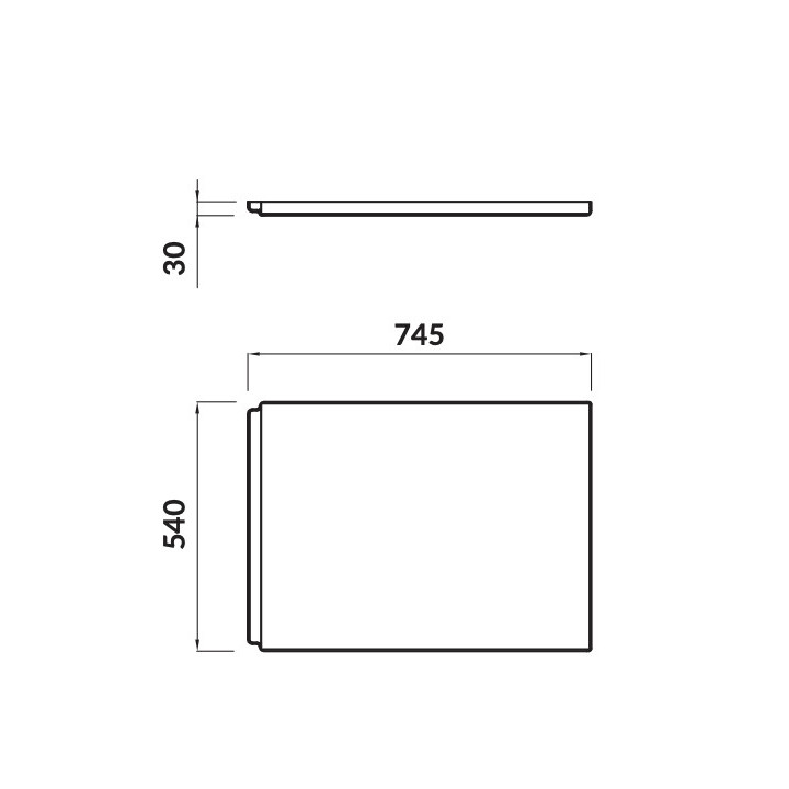 Panel boczny do wanien Cersanit Virgo/Intro 140, 150, 160, 170, biały