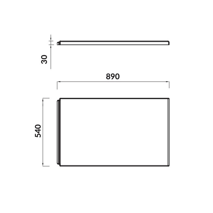 Panel boczny do wanien Cersanit Virgo/Intro 180, biały