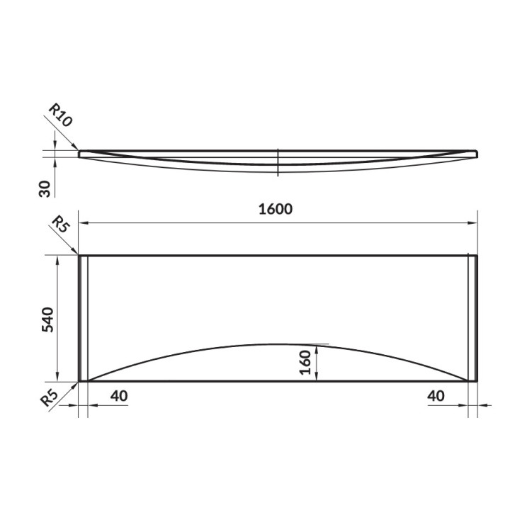 Panel czołowy do wanien Cersanit Virgo/Intro 150, biały