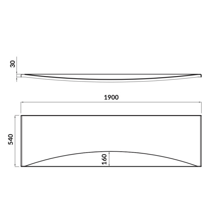 Panel czołowy do wanien Cersanit Virgo/Intro 180, biały