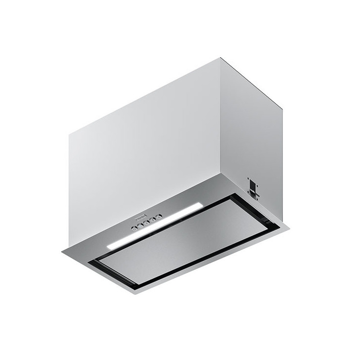 Okap wyspowy Franke Crystal FCR 925 I TC BK XS LED, 90x60cm, stal szlachetna/czarne szkło