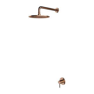 System prysznicowy Omnires Y, podtynkowy, 2 wyjścia wody, deszczownica 25cm, słuchawka 1-funkcyjna, grafit