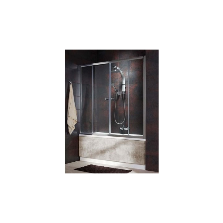 Parawan nawannowy Radaway Vesta DWD 170 cm z drzwiami przesuwnymi, szkło fabric, profil chrom- sanitbuy.pl